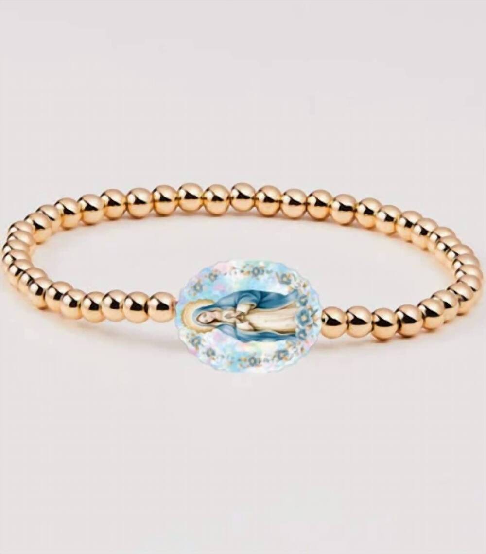 NEW HOLY WATER BRACELET miraculous mary bracelet in gold/white